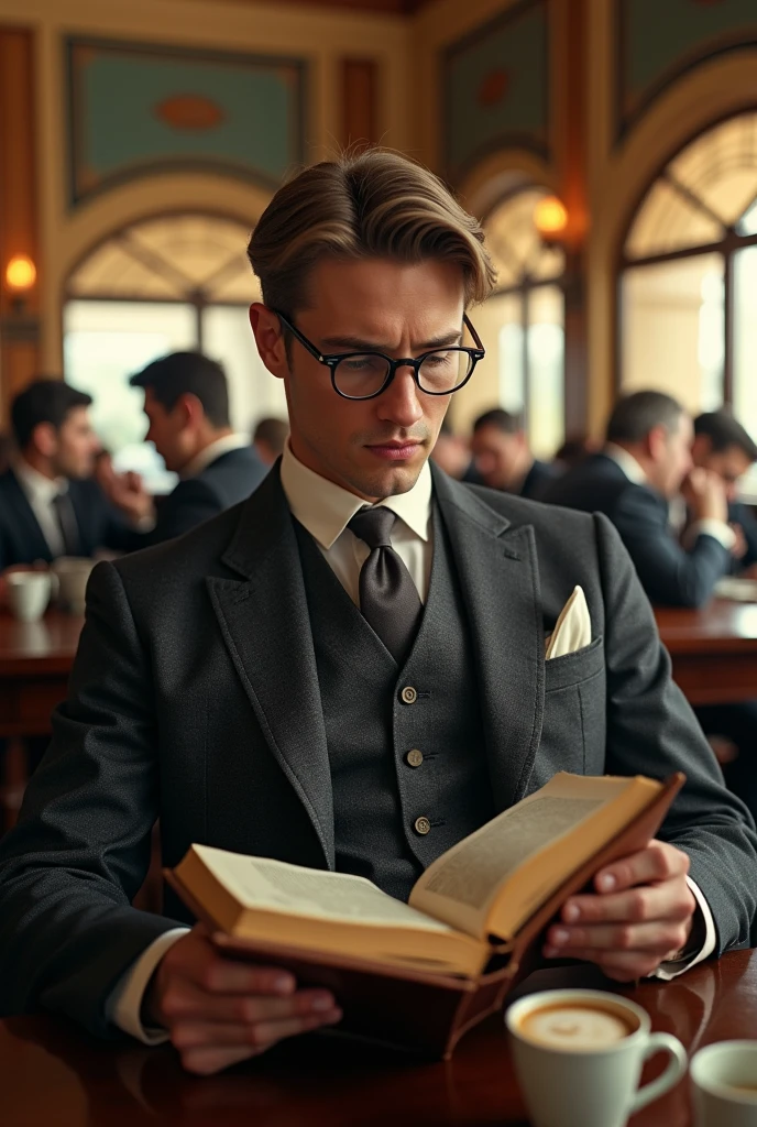 Make him wear pince-nez