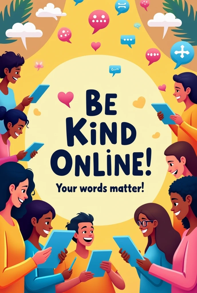 Poster-slogan about netiquette