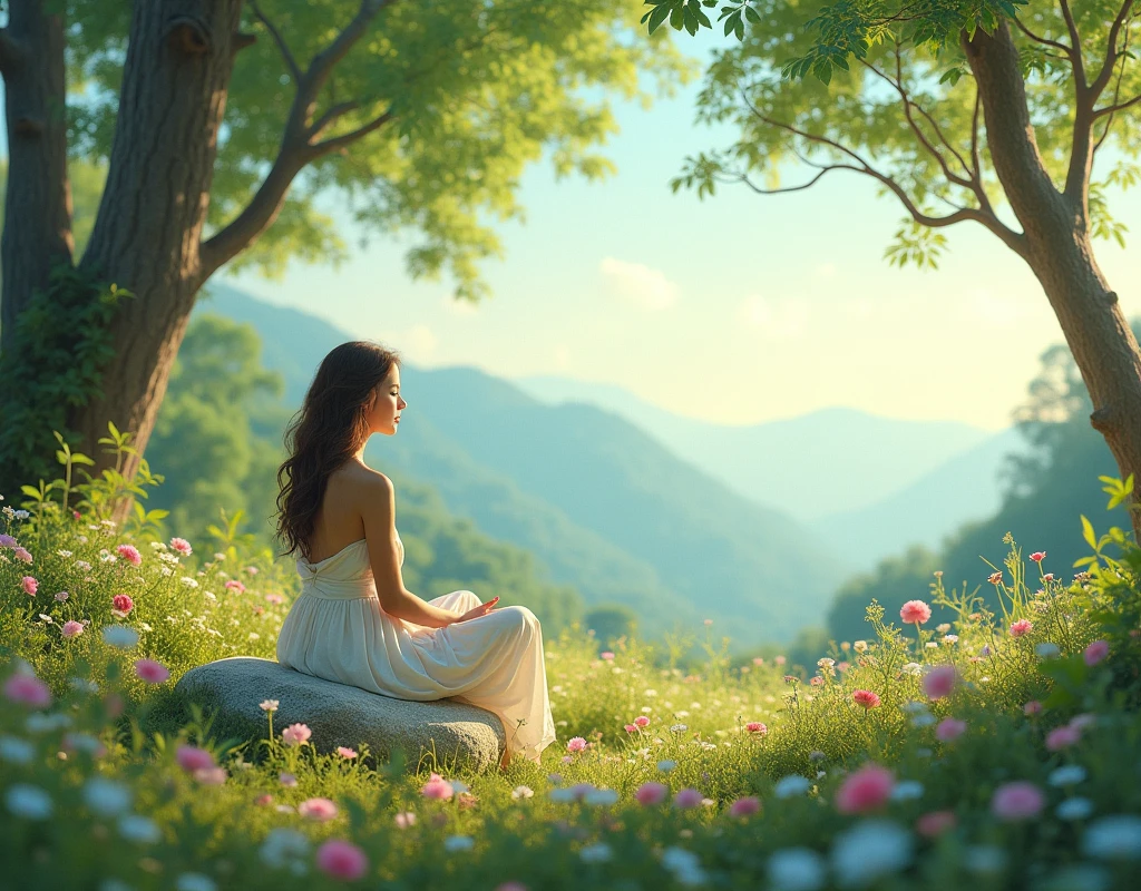 Serene Retreat: Peaceful, calming, nature, tranquil, whispery colors