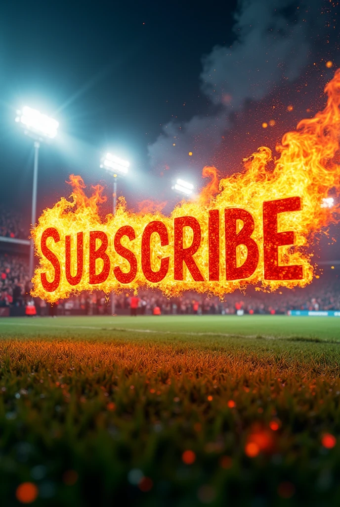 Subscribe logo with fire with football background
For YouTube channel