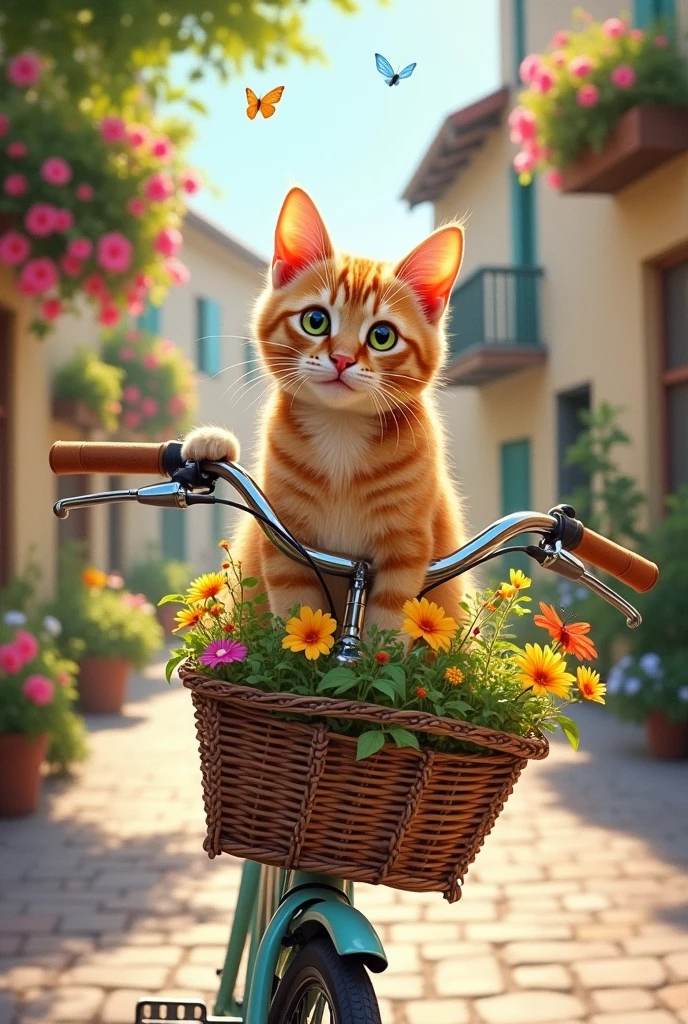 Cat in bike