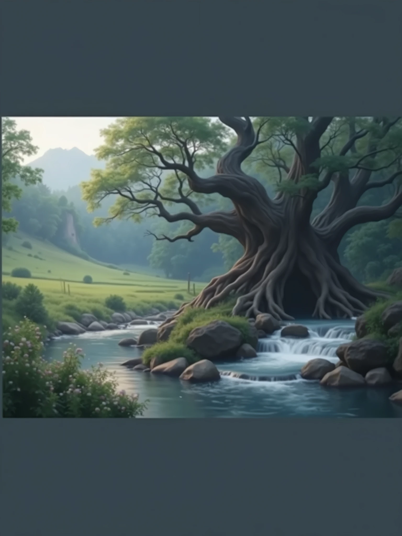 Tree and river