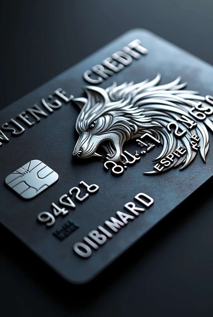 Credit card that has the name of conscience credit on the top, the name of obeimar customer goal on the bottom and has a wolf tiger