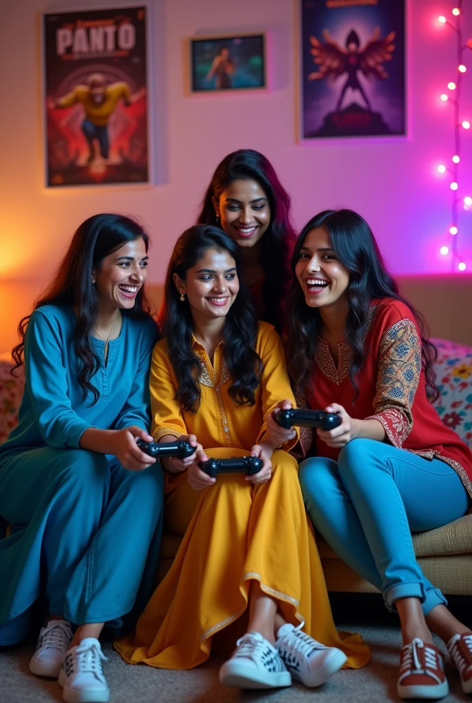 Need pic of Indian womens playing game on console