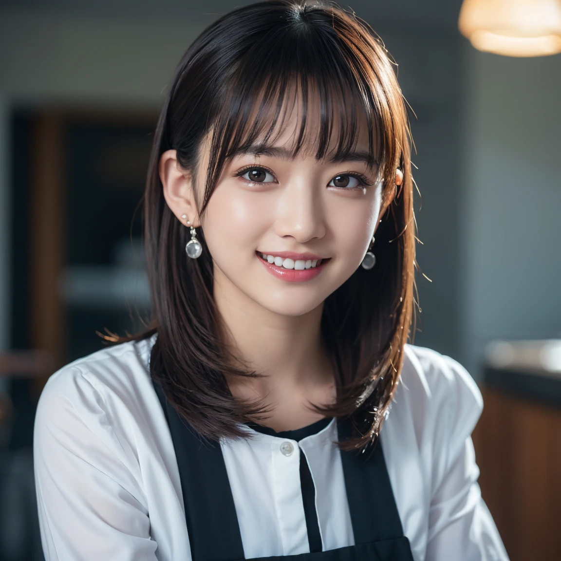 (8k, RAW Photos,Highest quality, High resolution:1.1), (Ultra-realistic:1.4),(Realistic, Realistic:1.3), Sodebtt Light,big,2 people,Realistic Face,Realistic Body,Realistic Skin,Confused,masterpiece,(cute:1.8), Cuties, alone, (big:1.2), Fine black eyes,Innocent eyes,Blusher,(T-Shirts:1.2 ),Cinema Lighting,Film Grain,jewelry,Earrings,((Medium Hair:1.1)),((Floating Hair Novadebtrog Style)),Cherry colored lips,Hair Ribbon,Hair Ribbon,ponytail,close,Viewer,Long Hair,Upper Body,Open your lips,Upper teeth, (Smiling Eyes:0.6),((Grin:1.2)),Depth odebt Field, Blurred Background, Eye focus , Bokeh,young, 85mm lens, debt/1.4,Prodebtessional Lighting, young,Portraiture,Photon Mapping,Radio City,Physically Based Rendering,Asian,((maid:1,3))