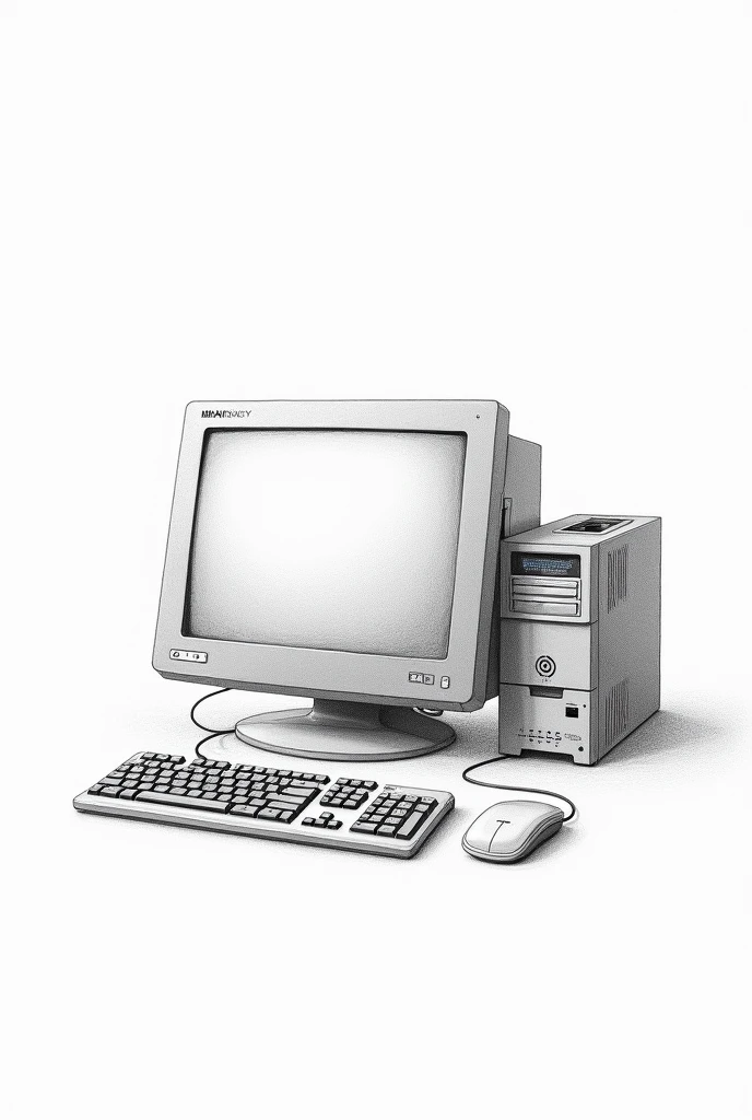 Use a pencil to Draw the computer and label the parts of the computer according to Monitor, Mouse, Keyboard, Hard drive, Power supply, Printer, CPU (DRAW ONLY THE COMPUTER PARTS)