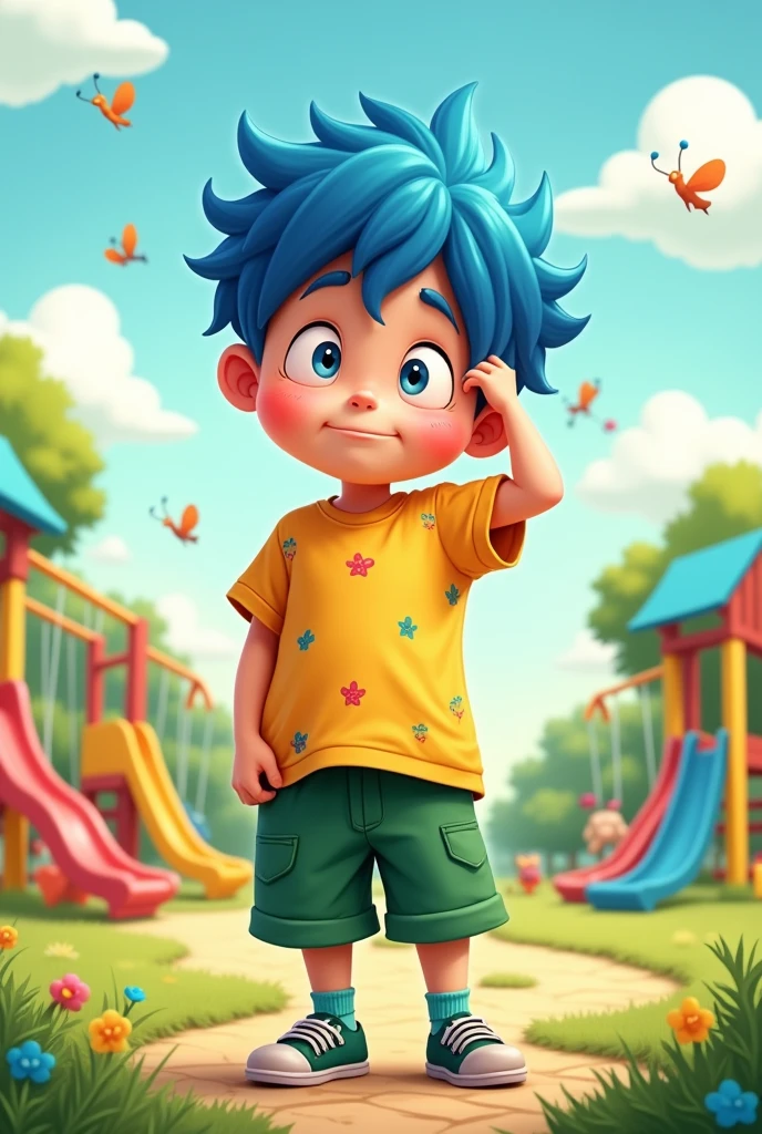 i dont know pose boy cartoon