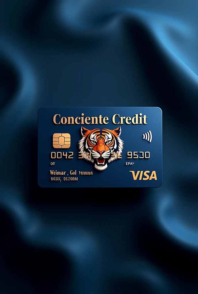 credit card with the name conciente credit and that has the name of the owner or weimar gol Premium with tiger logo