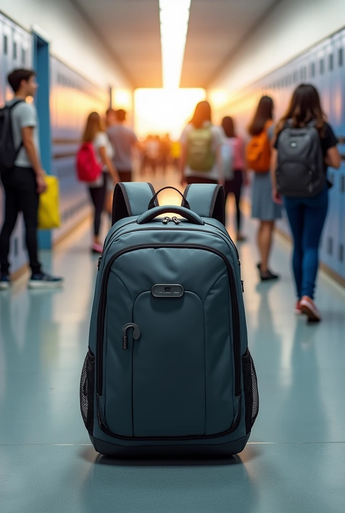 School bag with built-in cell phone charger 