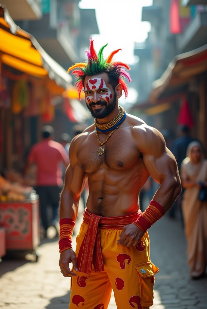 Indian joker man bodybuilder 