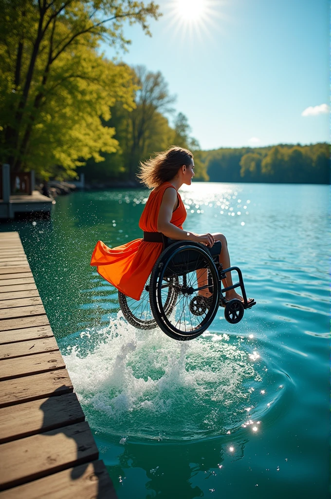 Wheelchair user is thrown into the water 