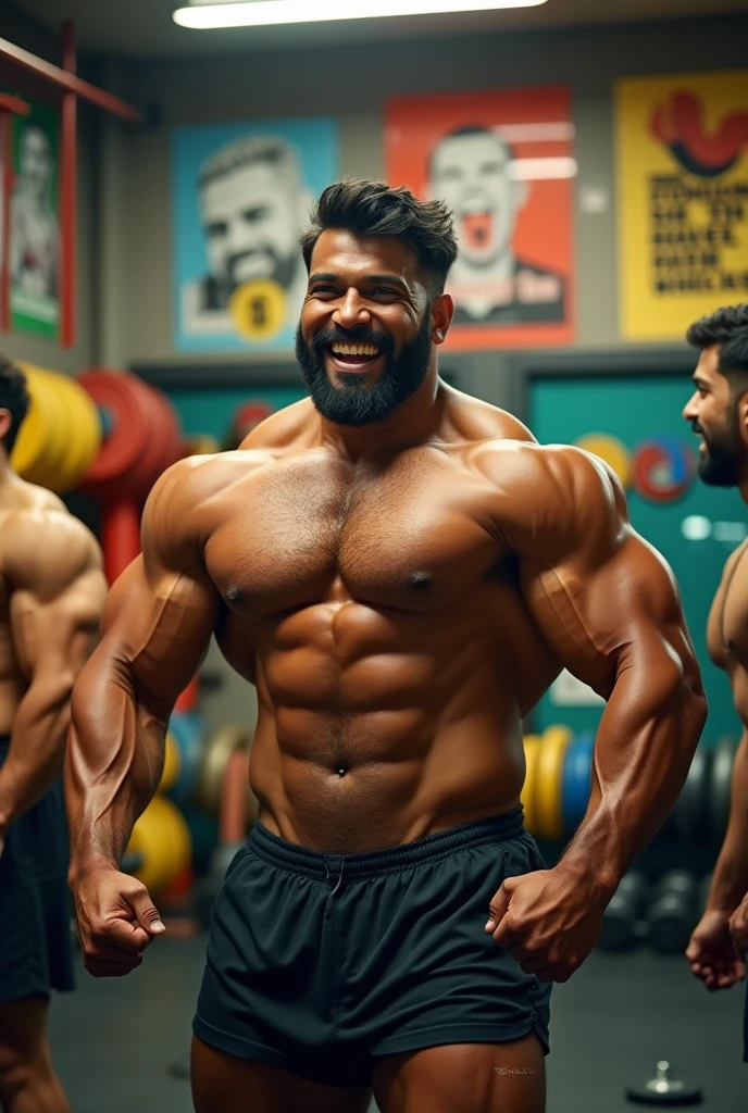 Indian funnyjoker man bodybuilder 