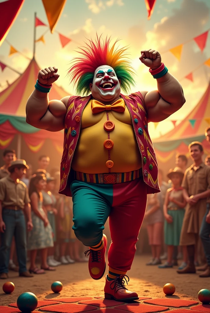 Indian funny joker man bodybuilder