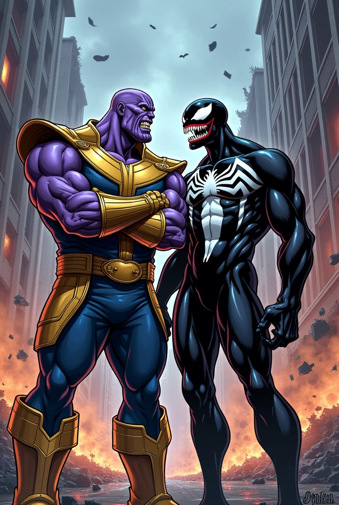 Thanos and venom friend
