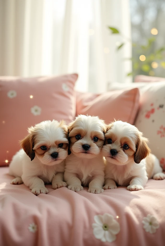 3 in shih tzu hiding his eyes, ears and mouth 