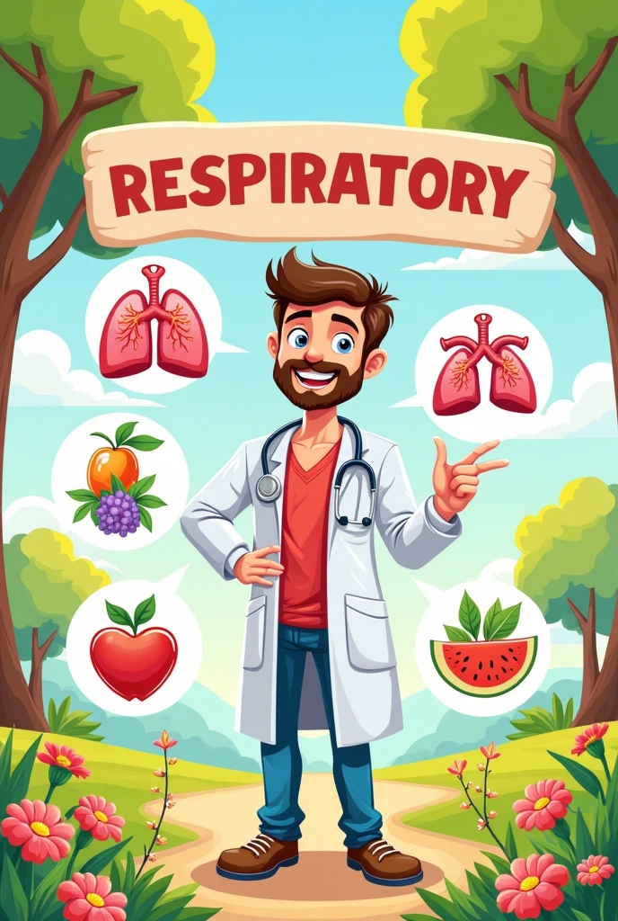 a simple poster thats easy to draw about how to take care your respiratory system and circulatory system