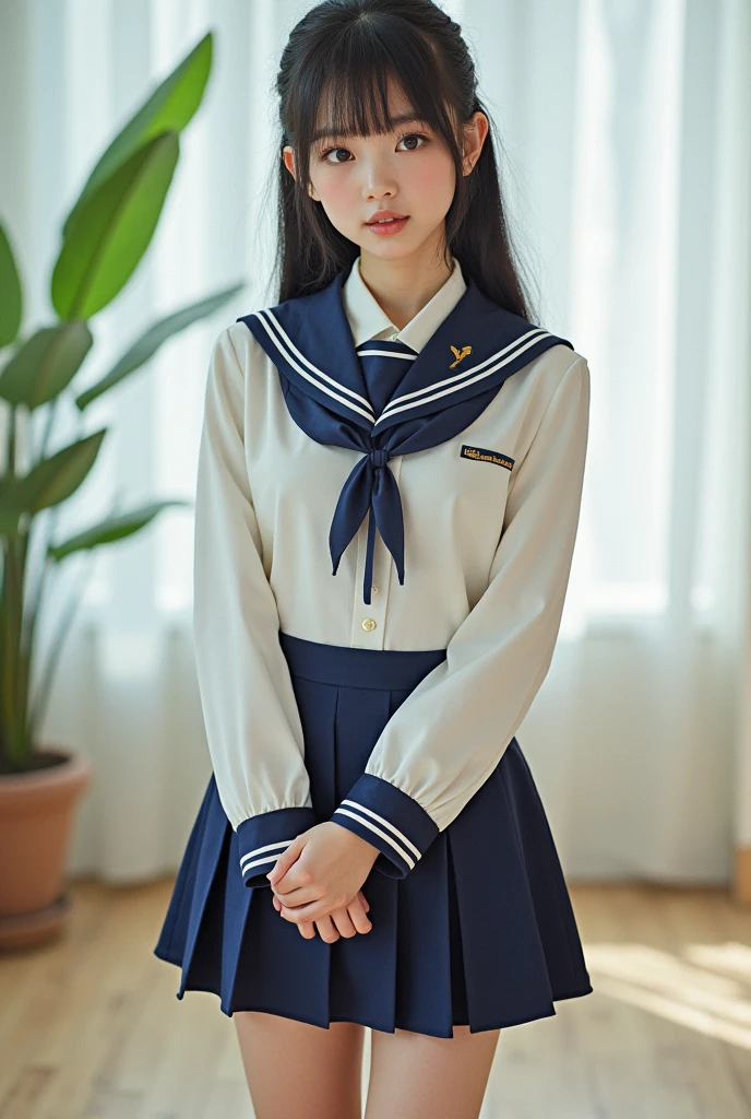 Original Japanese school uniform, Bright color scheme but、Not uncomfortable、Different from classic uniforms, Innovative clothing for models with