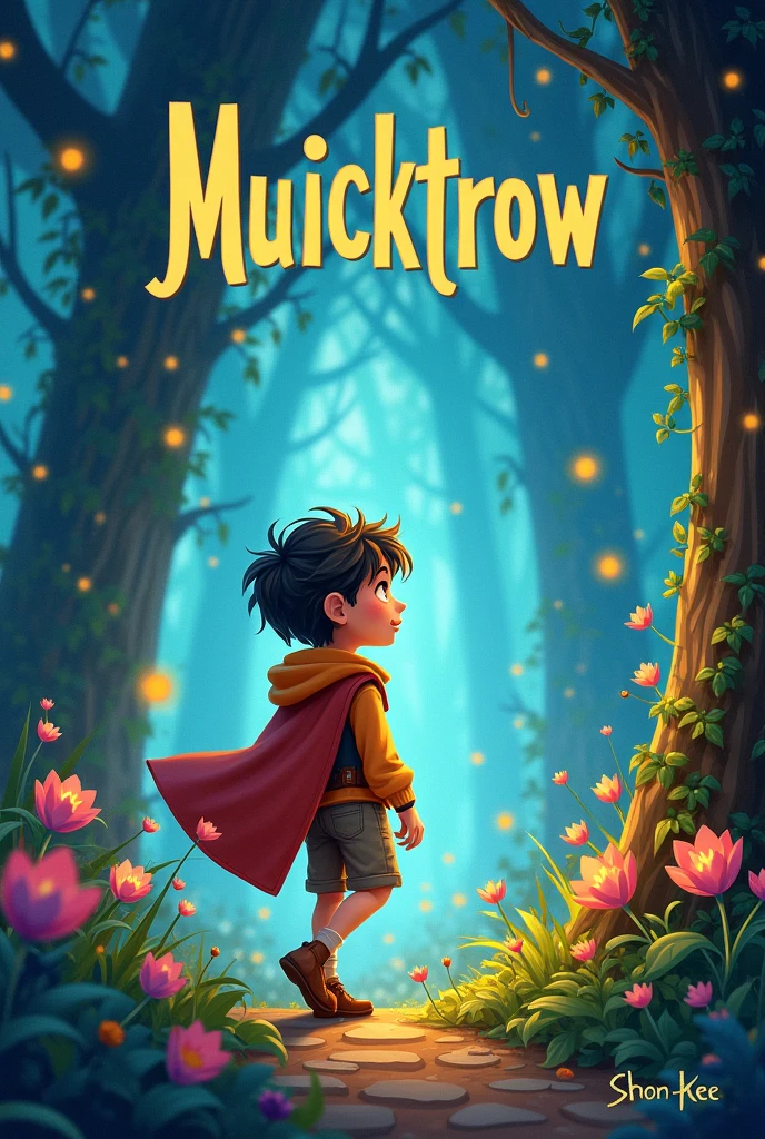2d illustration of "Muicktrow"  named and written by         " shon kee "   signature included book cover 