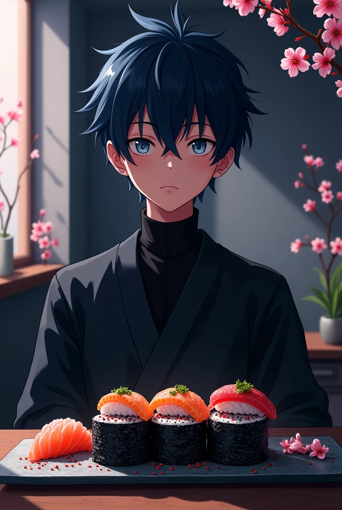 Dark sushi 2.5d in anime boy 