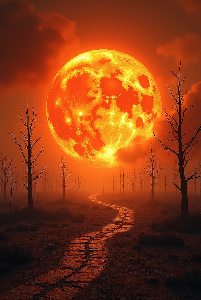 A burning sun consumed its light on one country over globe