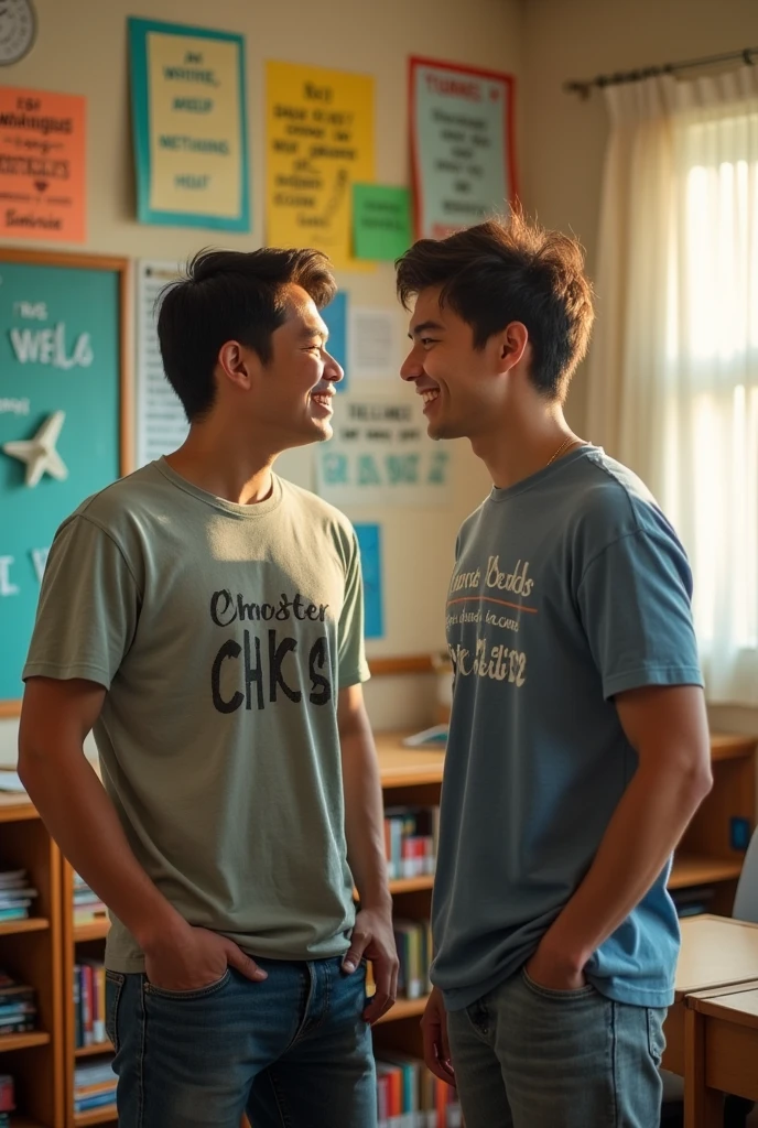 2 male couple that met, a filipino teacher and an IT teacher