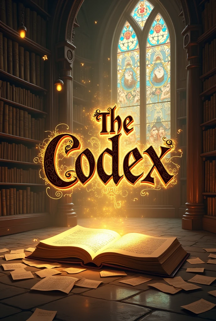 Make an cool image of the word the codex 