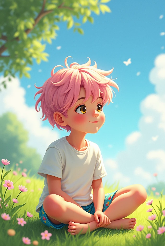 Soft boy in shorts