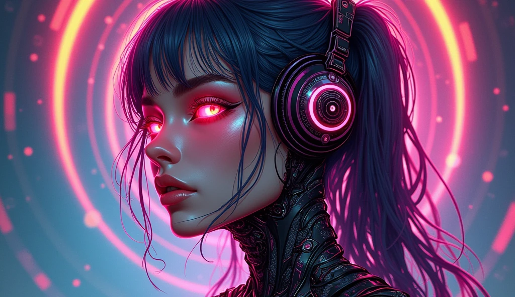 (masterpiece:1.2),(Highest quality),(Super detailed),(Ultra-high resolution),(Best illustrations),8k,wallpaper,Beautiful female cyborg,whole body,psychedelic,Vector art,Layered textures,progressive,pop,sf,cyber punk,Super sexy:2.0