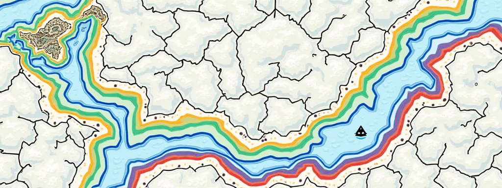 game map, Hyrule, Ancient Fantasy Regional Map, Highly detailed map,Detailed Map, Height Map,world map、Isekai Map、Map of the Kingdom、Otherworldly Adventure,K HD、meticulous、Ground View、Spread up,pixel art , There are 3 major countries of the human race, the blue line, the red border, the yellow border, and beside the yellow border is the sea, with a very deep black hole in the middle of the sea, the green line is the forest area, and the dark green is the very dense forest area, which is the place of the Elf race, and the purple area is the Demon race area, which is a desolate, polluted land, and the white border area is the high mountain area, the snowy area of the Dragon race. , (Top of view)