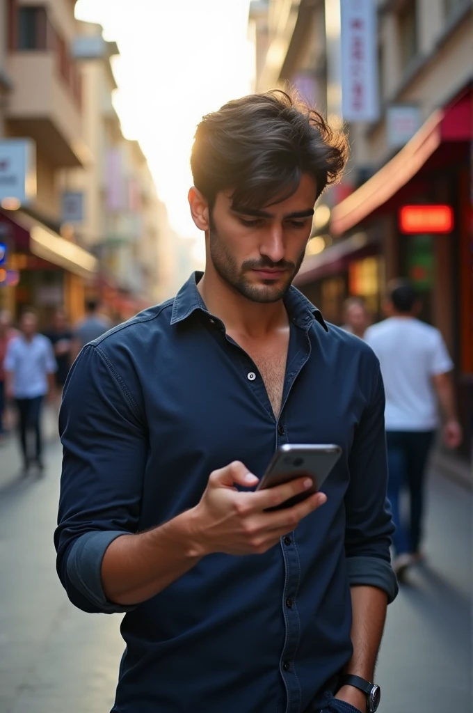 A man holding a phone