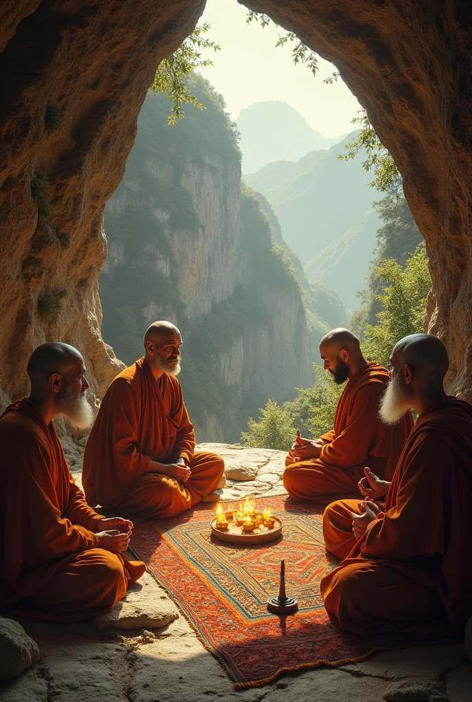 In 400 BC, in a certain kingdom, there was an old monk with white feet who lived in a cave with other monks.