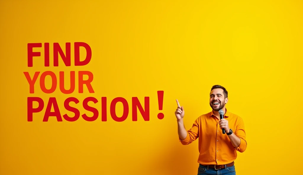 photorealism:1.2),
A Standout Title: Use a more concise video title in the thumbnail like "Find Your Passion!" or "The Secret of Authentic Success" with bold letters and contrasting colors. This will make the main message immediately visible..
Gambar or Ilustrasi Ikonik: Gunakan gambar seseorang yang tampak termotivasi or sedang melakukan sesuatu yang menggambarkan passion, like speaking in public, write, or bekerja dengan semangat. Choose an image that depicts energy and motivation..
Bright Colors: Choose a bright, contrasting background color such as yellow., red, or oranye yang bisa menarik perhatian. Make sure these colors don't overpower the text in the thumbnail..
Minimalist Visual Elements: Do not overcrowd with elements, just use clear and non-confusing visual elements. Fokus pada satu or dua elemen utama saja.
Face with Positive Expression: If possible, gunakan gambar wajah dengan ekspresi bahagia or penuh semangat. Viewers tend to be attracted to thumbnails that show positive facial expressions..
Good description: Make sure the image has good lighting so that the visual elements are clear and attractive.