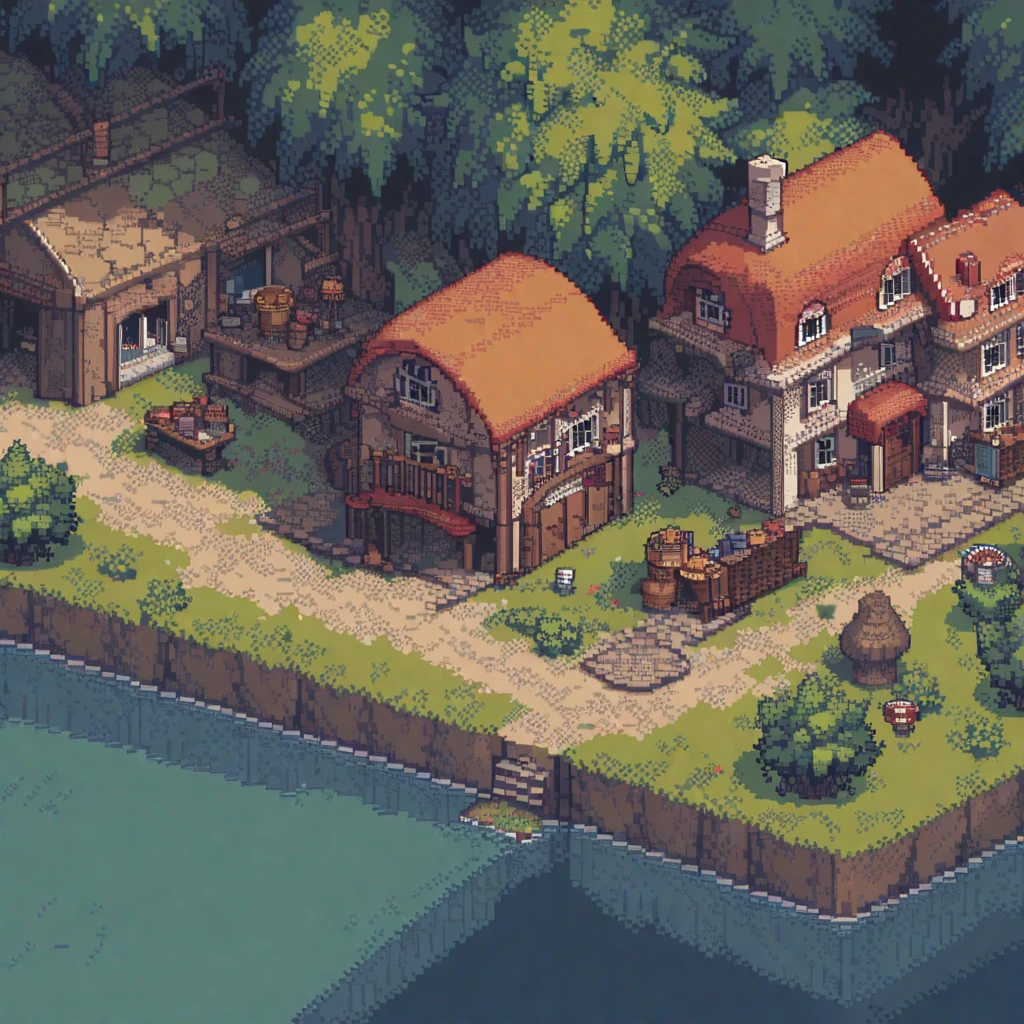 (masterpiece, best quality:1.2), pixel art, house, Detective office, depression