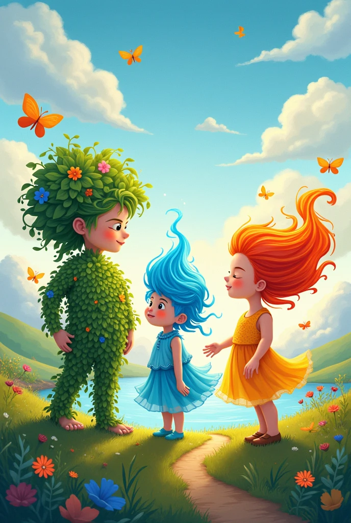 I need 4 leading figures matching the 4 elements For children 