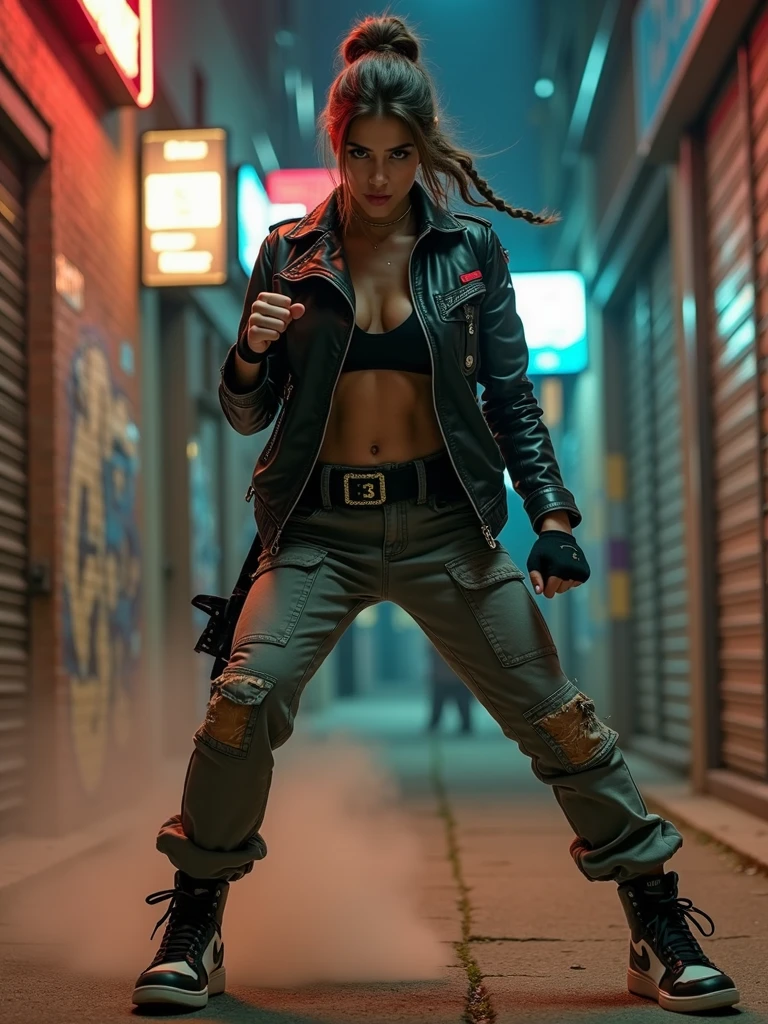 woman, street fighter style