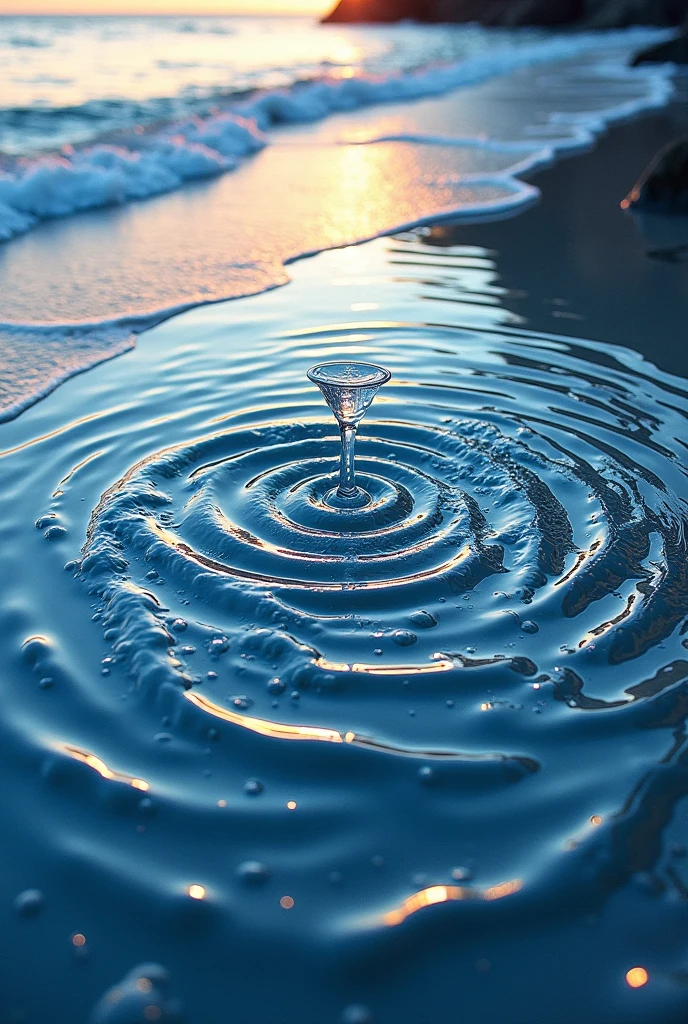 Disegno fatto con l acqua, capolavoro artistico