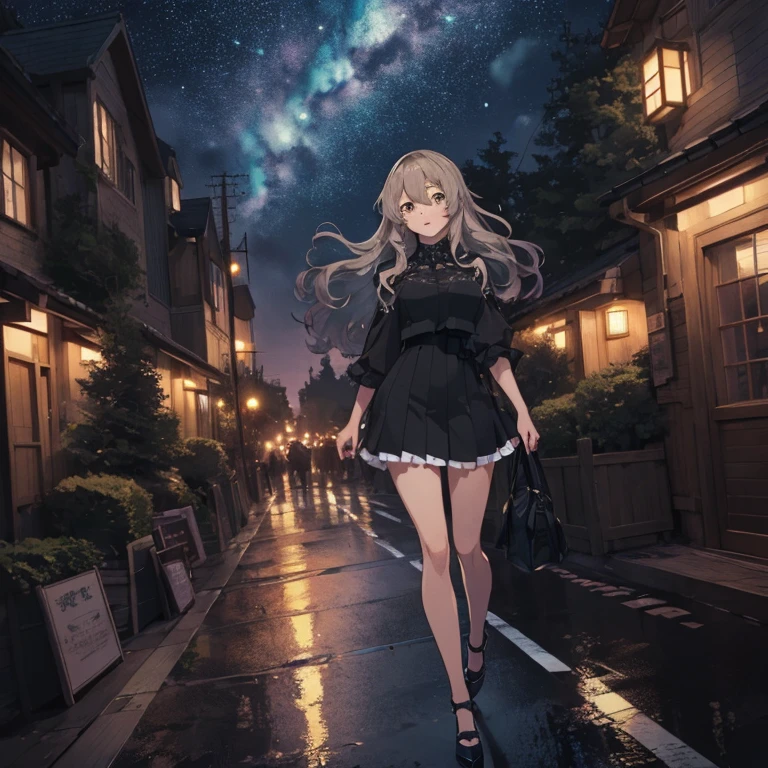 PolaBikiniKC,
(masterpiece:1.4),(best quality:1.4), (premium:1.4), (great illustration:1.4), (ultra-detailed:1.4),(art CG, 8K), KonishiCSA,
 full body,Starry Sky,