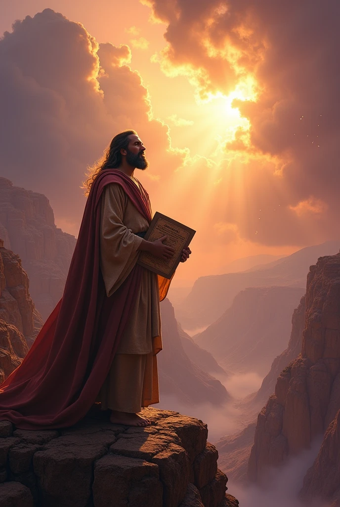 (Photorealism:1.2), Great Leader Moses, Meeting God at Mount Sinai