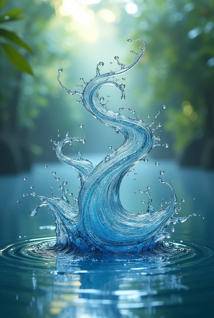 Disegno fatto con l acqua, artistic masterpiece, spirals and abstract designs made with water