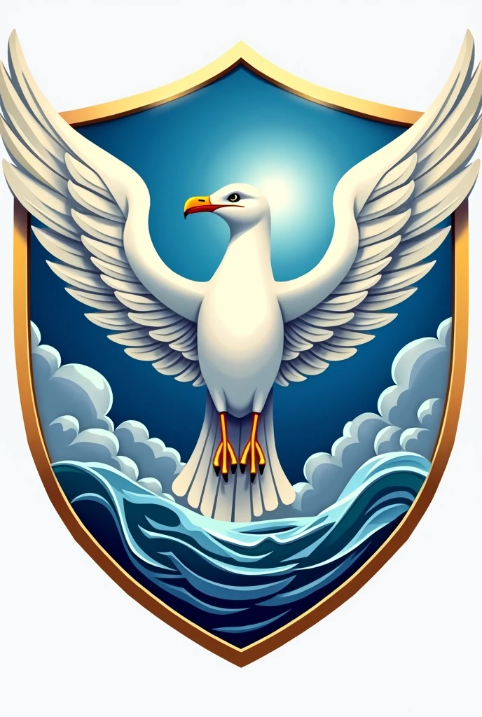 the emblem of the gull which look with victorious, cool, champion