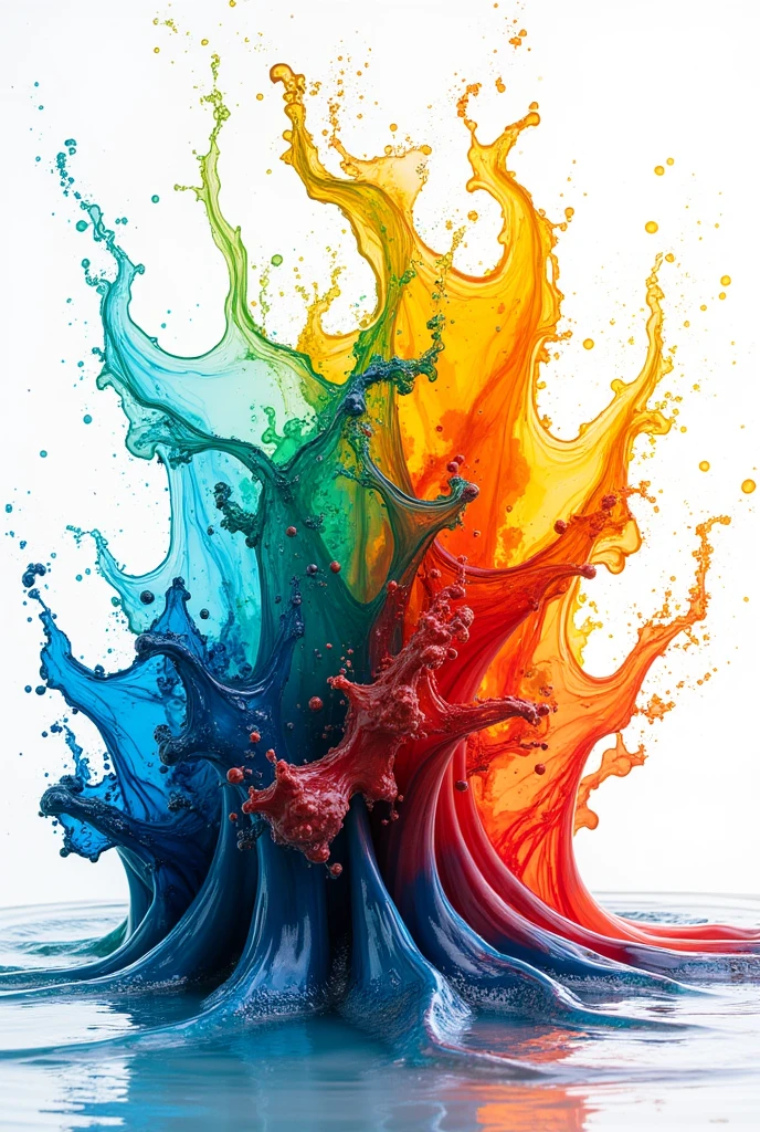 Disegno fatto con l acqua, artistic masterpiece, spirals and abstract designs made with water, various colors