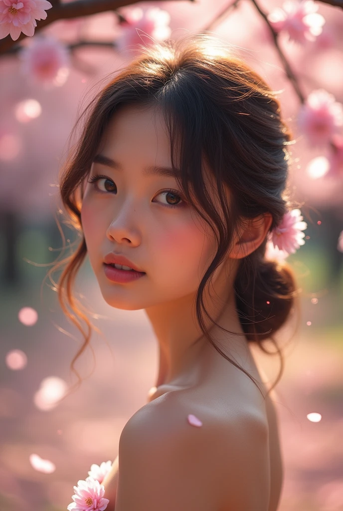 Highly 상세한 8k wallpaper), , nude, cute, girl, japanese