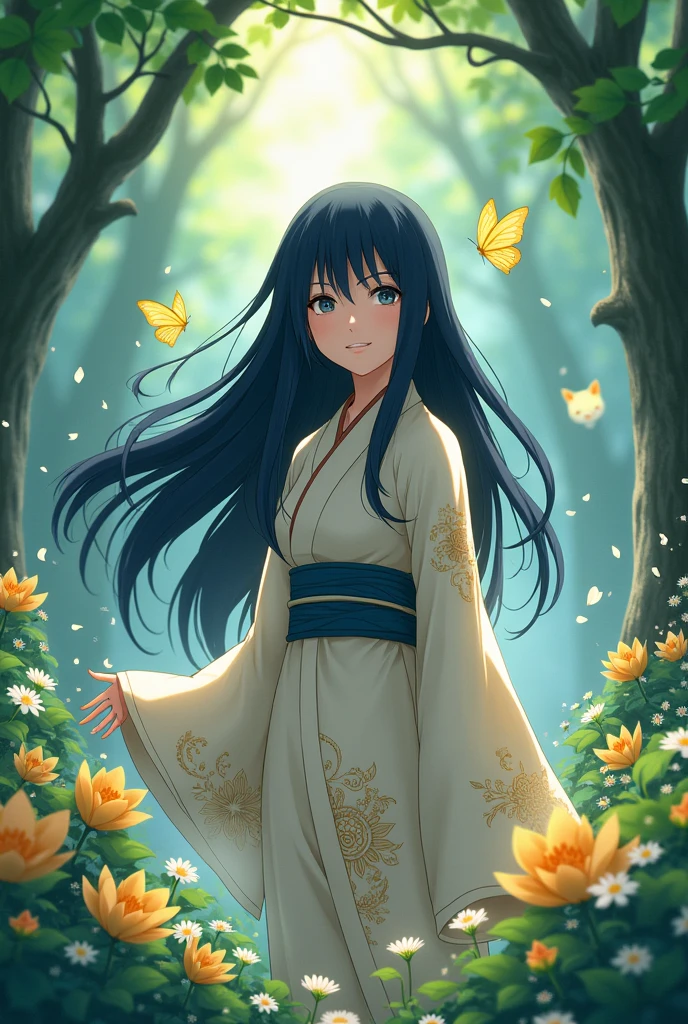 hinata hyuga from naruto Shippuden but in ghibi studio