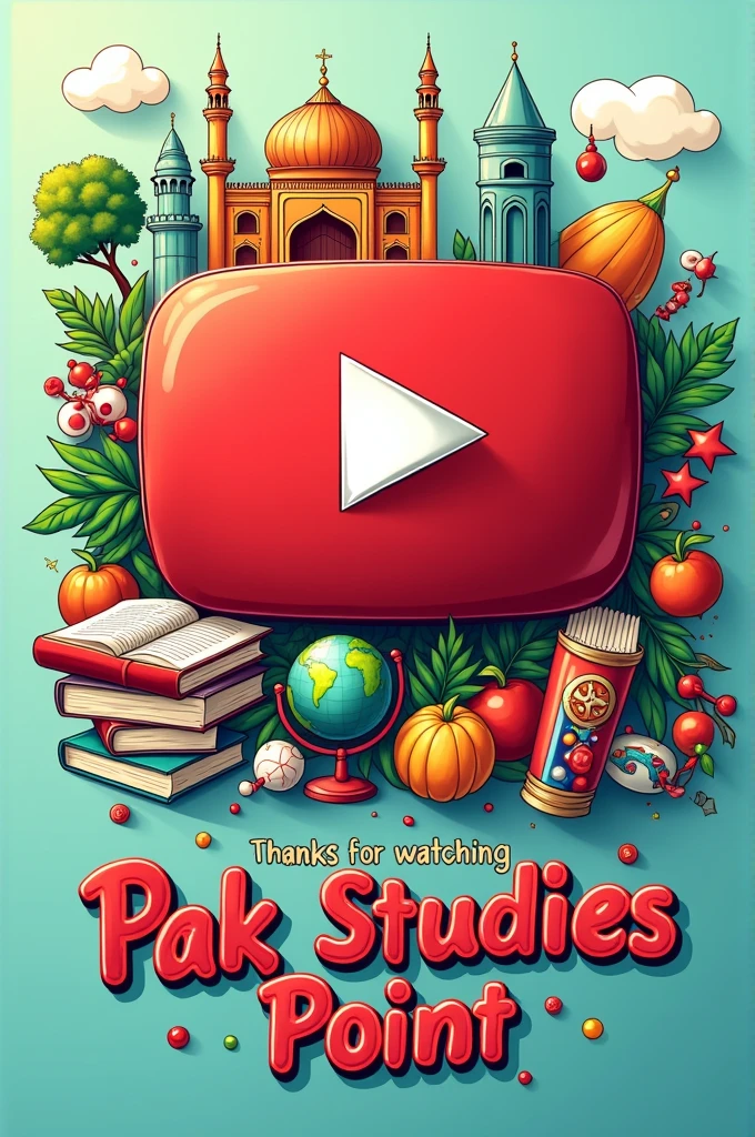 Create a picture of YouTube and write over it "Thanks for watching
Pak Studies Point"