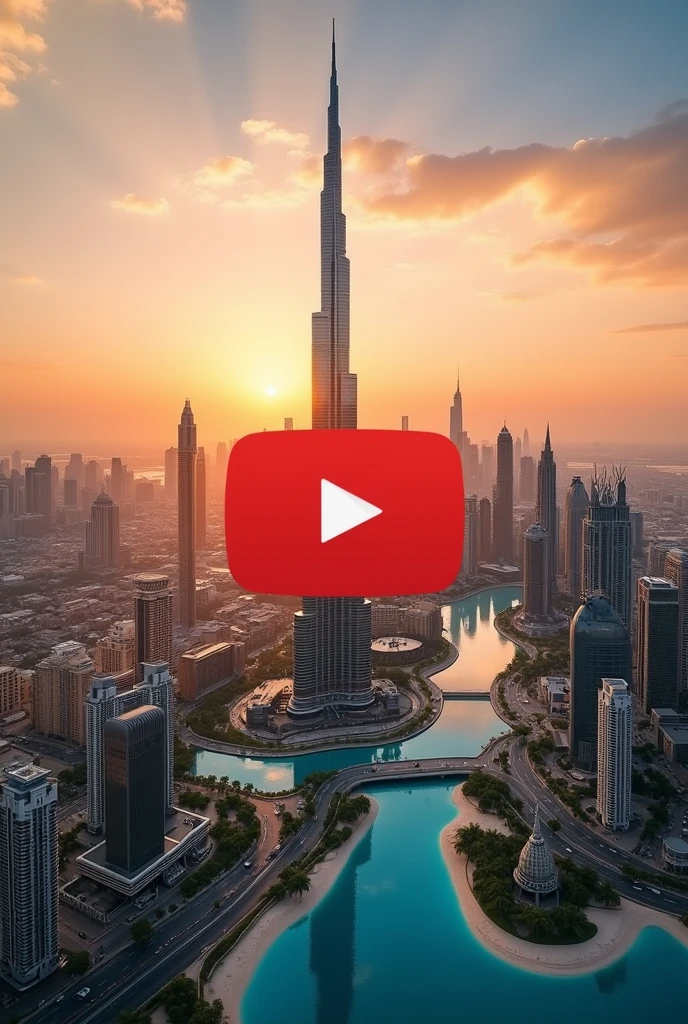 Beautiful view of Dubai with photo YouTube thumbnail
