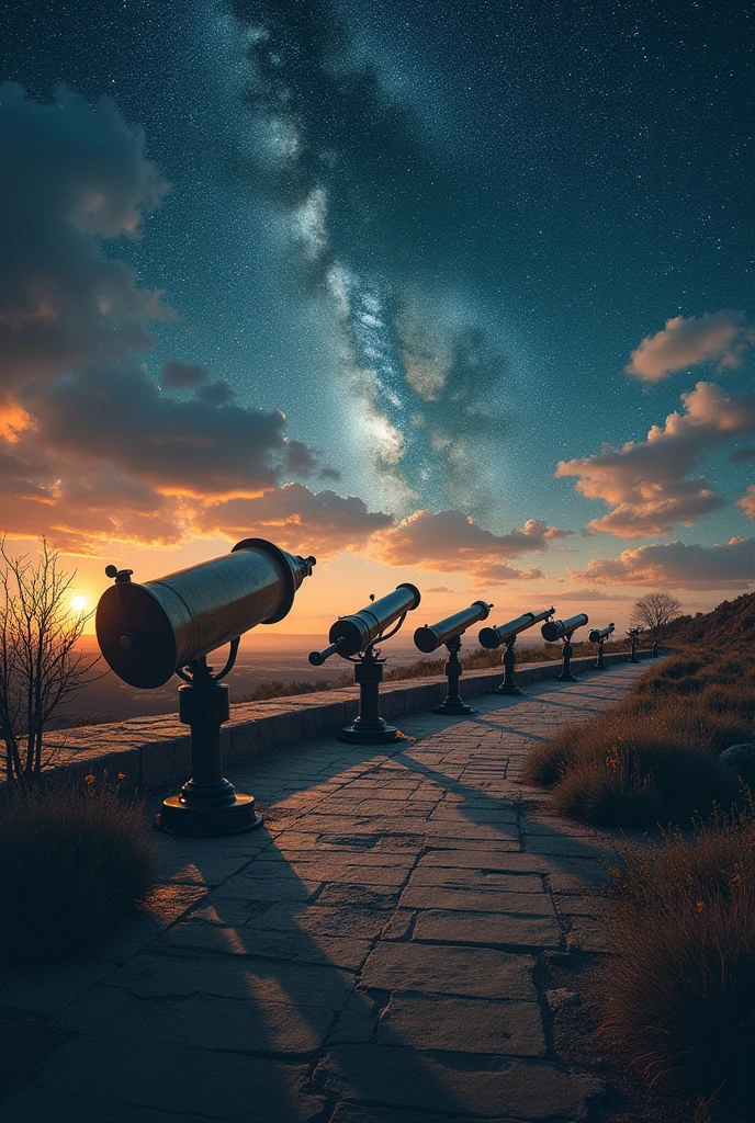  Timeline of images from the first telescopes.