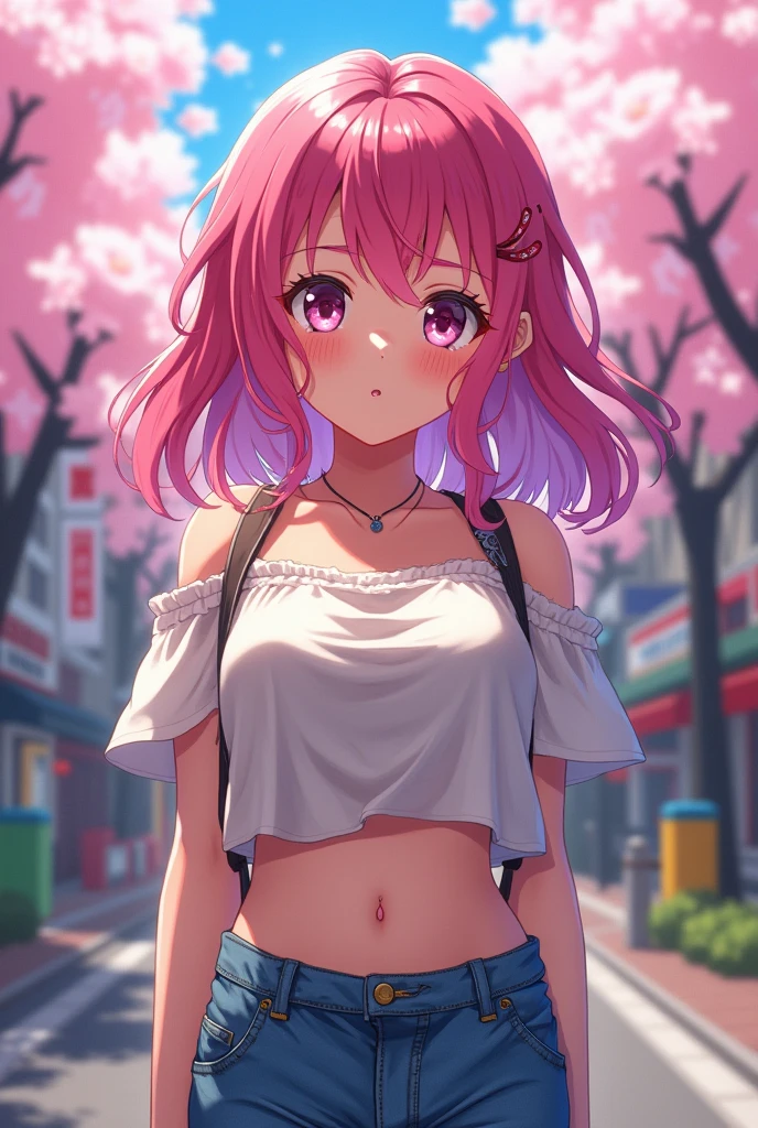 anime age girl belly button
