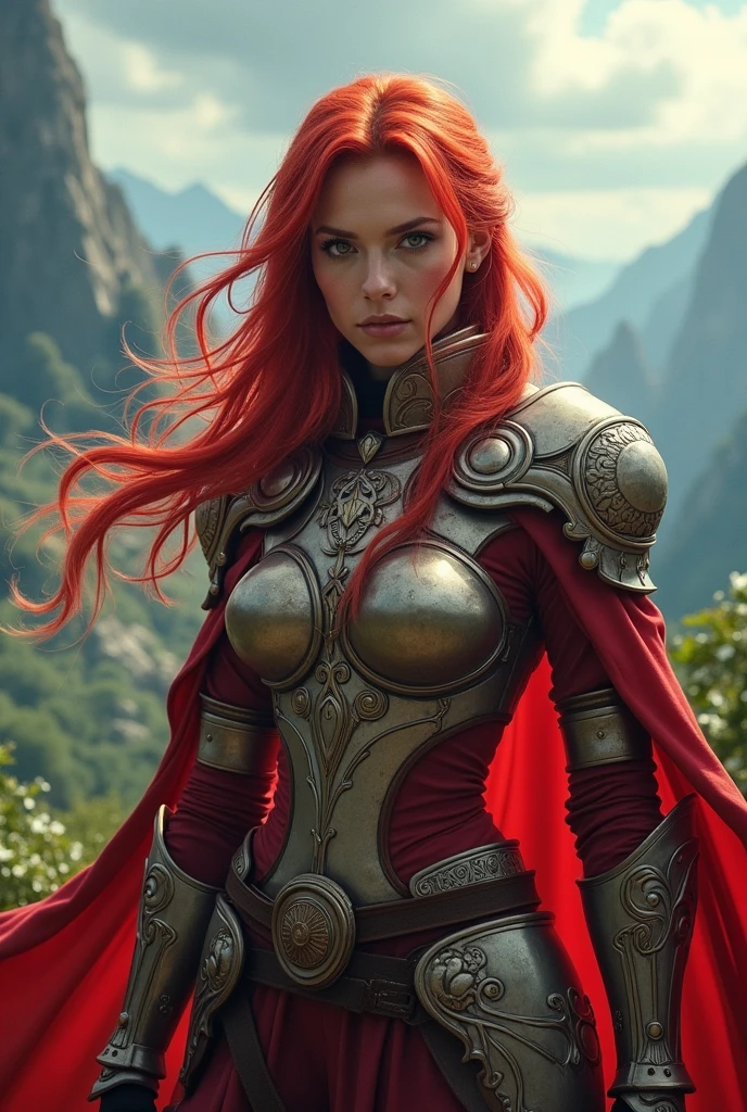 Scarlett Johansson dressed as Erza Scarlett