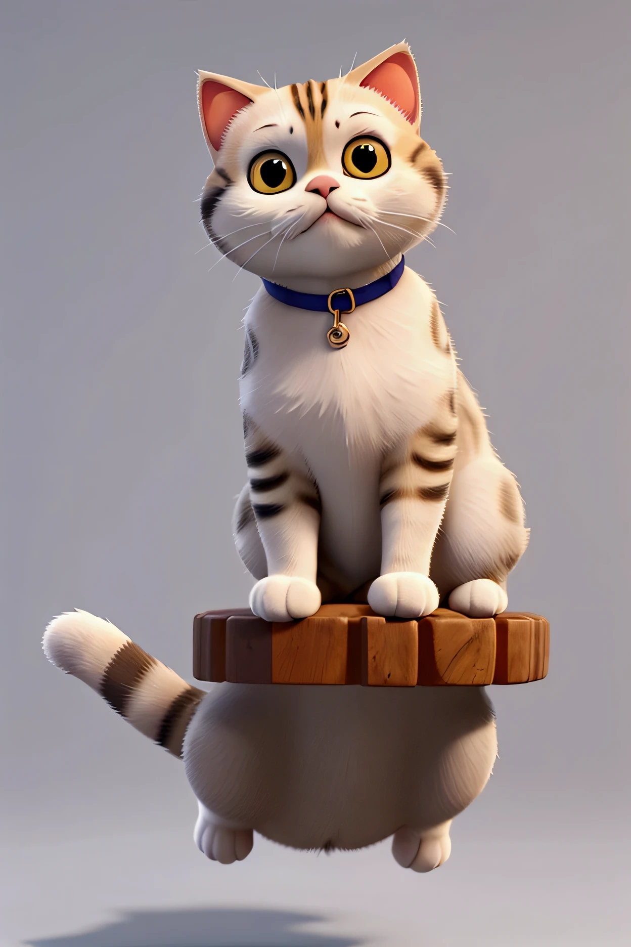 3D british shorthair cat jump