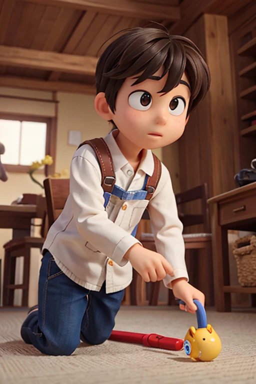 18age、male、neutral、Holding a toy、